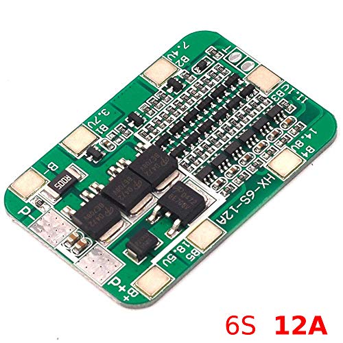 CentIoT - 6S 12A 22.2V 25.2V BMS Battery Management System PCM PCB for 6 Cells in Series Lithium LicoO2 Limn2O4 18650 Battery