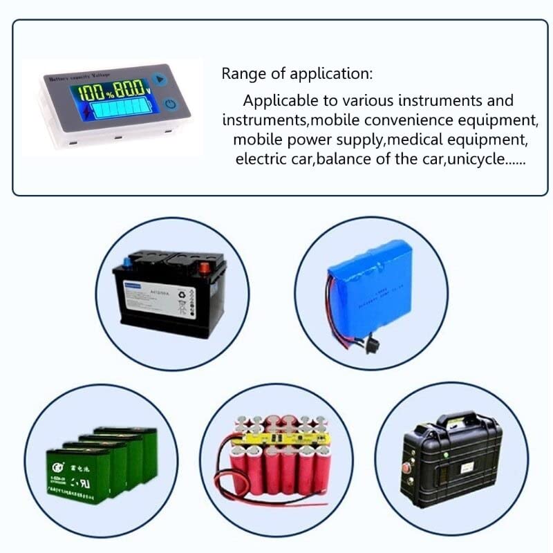 CentIoT - JS-C33 10-100V Programmable Battery capacity voltage indicator with LCD Display - suitable for Lead Acid Lithim Battery