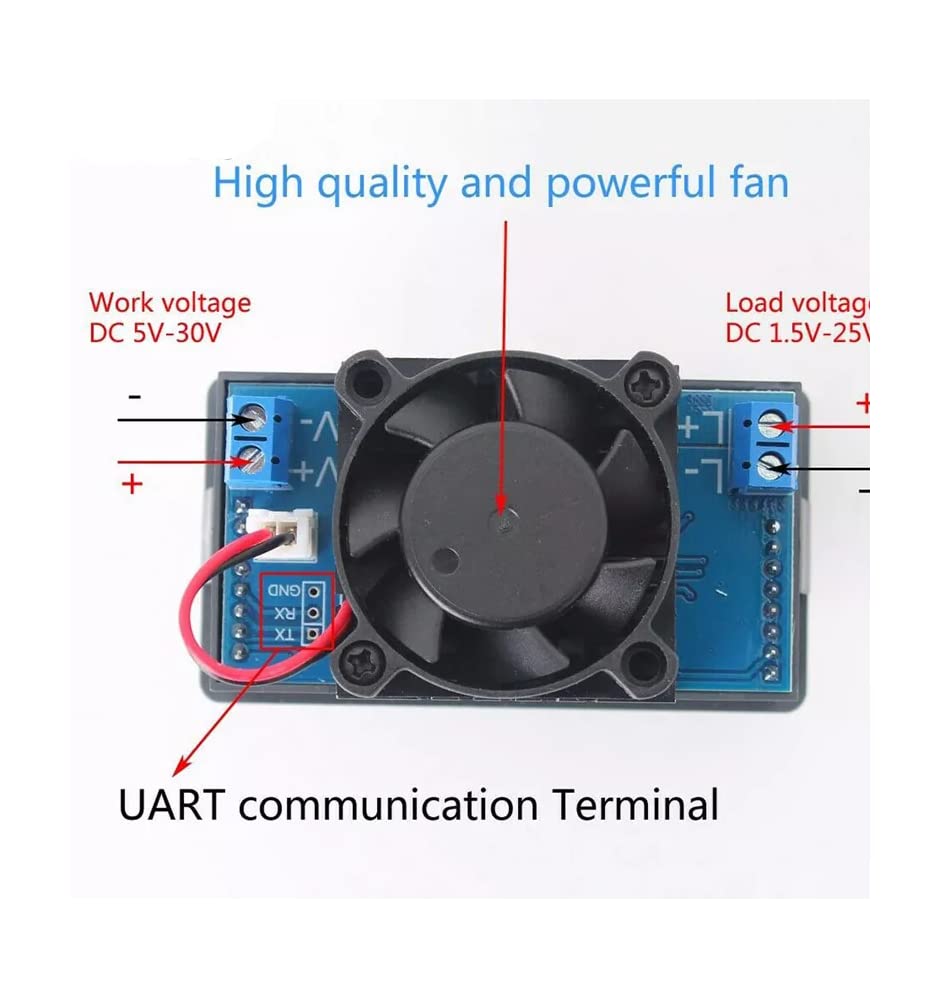 CentIoT - FZ35 5A 35W 25.2V Digital Battery Charger and Capacity Tester with Voltmeter - Adjustable Constant Current Electronic Load