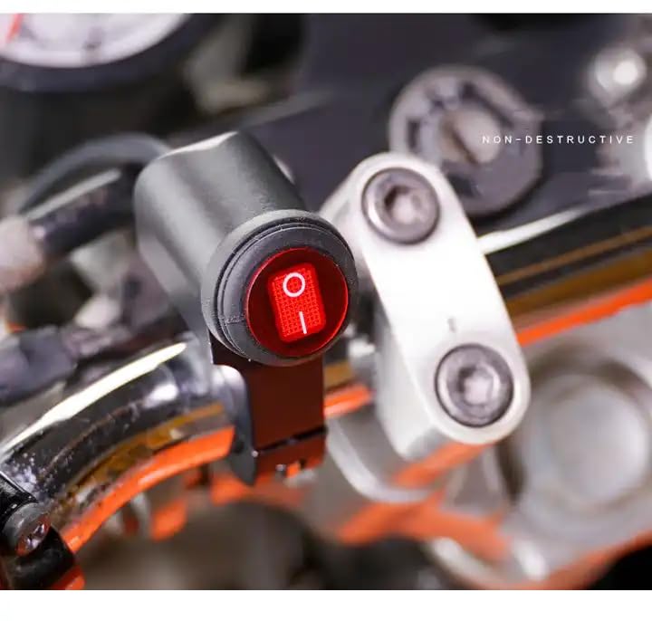 CentIoT - Waterproof Aluminum Alloy bike Handle bar switch - 12V 16A 3 Wire 22mm