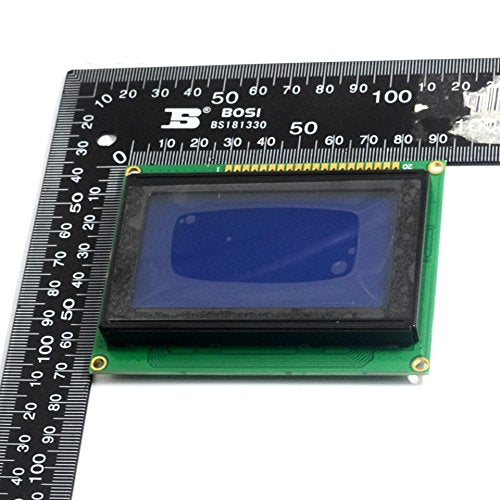 CentIoT - LCD Display Module LCM12864J 128x64 Dots Graphic 5V Blue Color Backlight White Font KS0107 KS0108 Compatible Controller