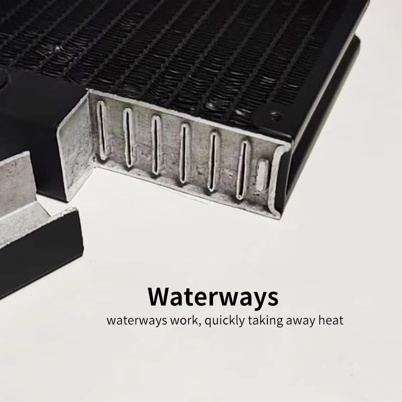 CentIoT - Radiator Water Cooler Tubes Heat Exchanger Aluminum Water Cooling CPU Heat Sink | For Gaming Computer and Peltier