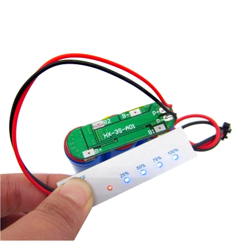 CentIoT - Battery Power Indicator - 18650 Li-ion lipo Lithium Battery Capacity Indicator Power LED Display PCB Board Meter Tester - with switch (3S 12.6V NMC)