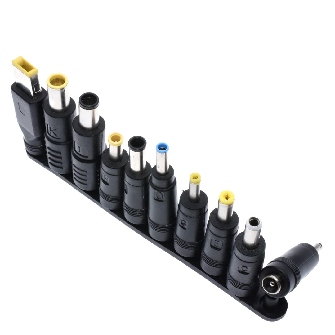 CentIoT - 10 in 1 DC 5.5X 2.1 MM Male DC Jack Socket Connector to 6.3 6.0 5.5 4.8 4.0 3.5mm 2.5 2.1 1.7 1.35mm Male Power Plug (10 in 1)