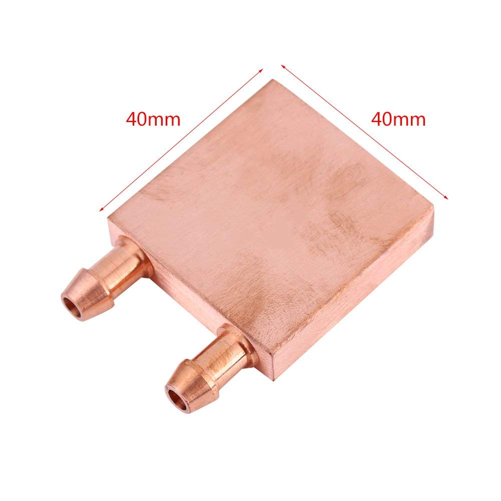 CentIoT® - Water Cooling Block 40x40x12mm Liquid Cooler Waterblock radiator for GPU CPU cooling heatsink