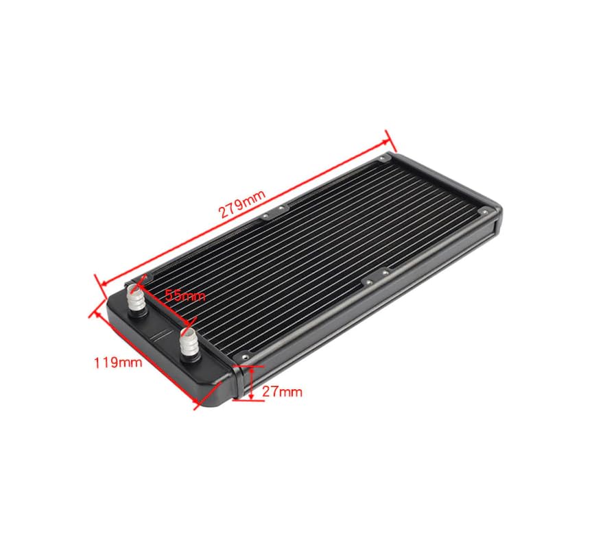 CentIoT - Radiator Water Cooler Tubes Heat Exchanger Aluminum Water Cooling CPU Heat Sink | For Gaming Computer and Peltier