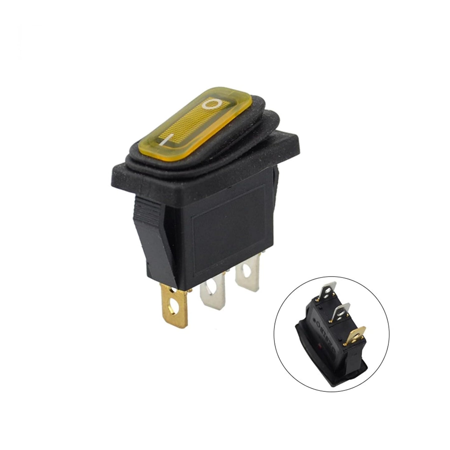 CentIoT - Waterproof Rocker Switch - IP65 KCD3 250V 35X18mm 15A 3PIN ON-OFF