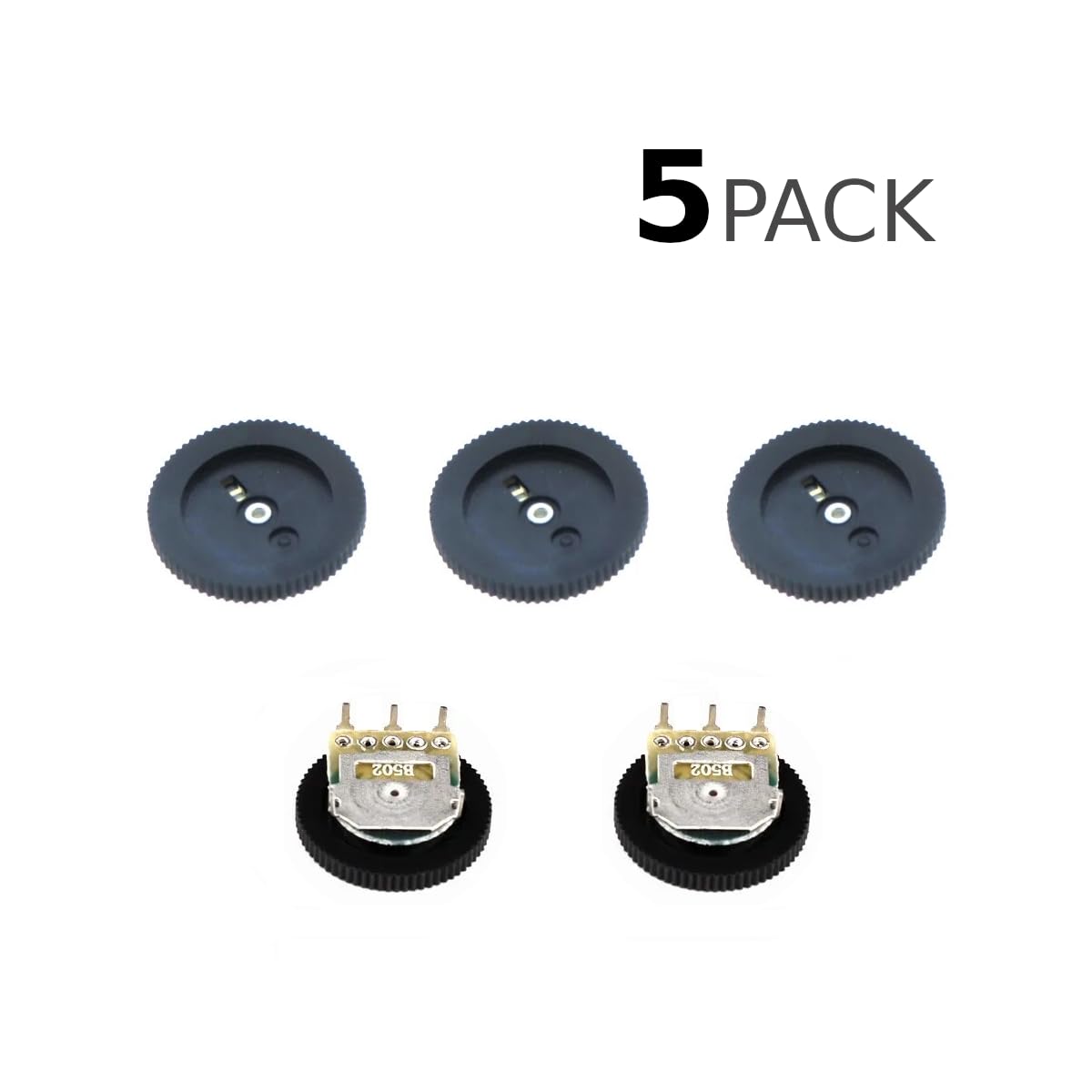 CentIoT - Gear Potentiometer Single Pot Dial Volume Switch 16 x 1mm 3Pin - Pack of 5