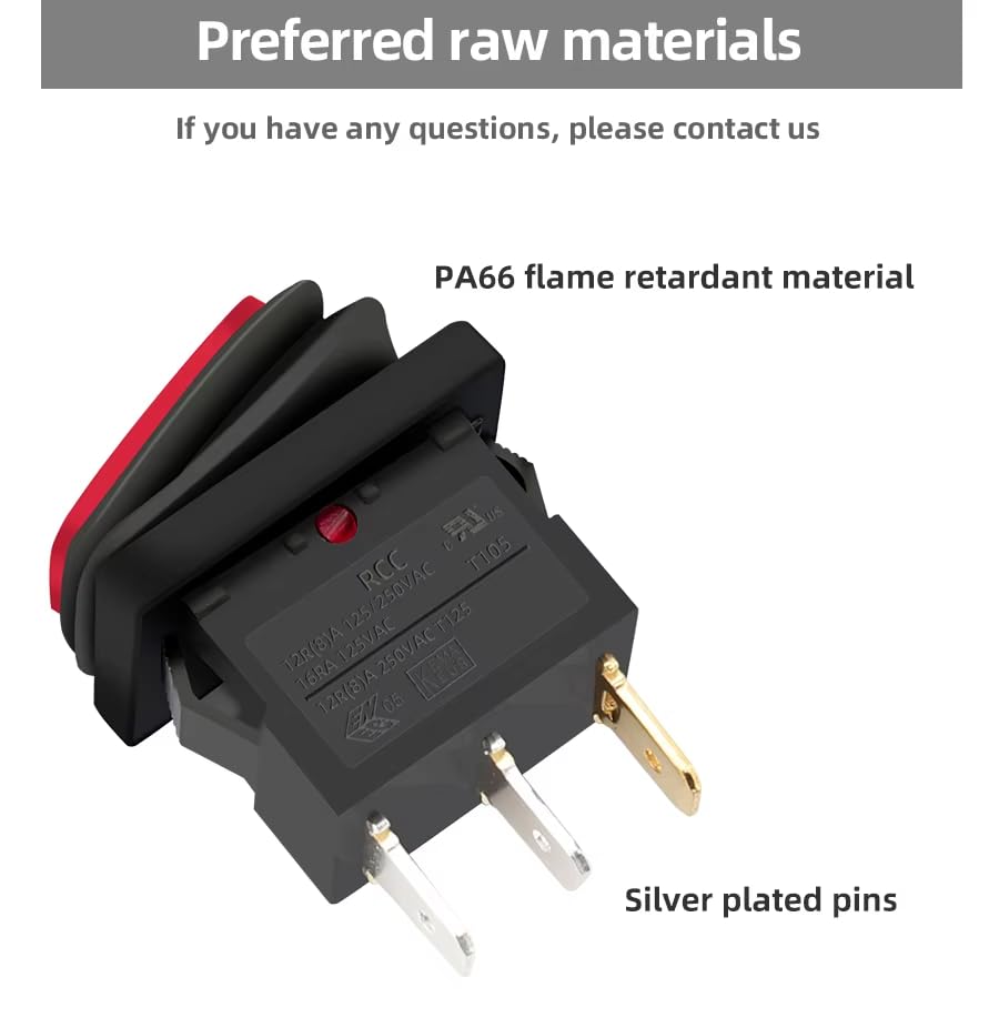 CentIoT - Waterproof Rocker Switch - IP65 KCD1 21 X 15MM 250V 6A 3PIN ON-OFF SPST