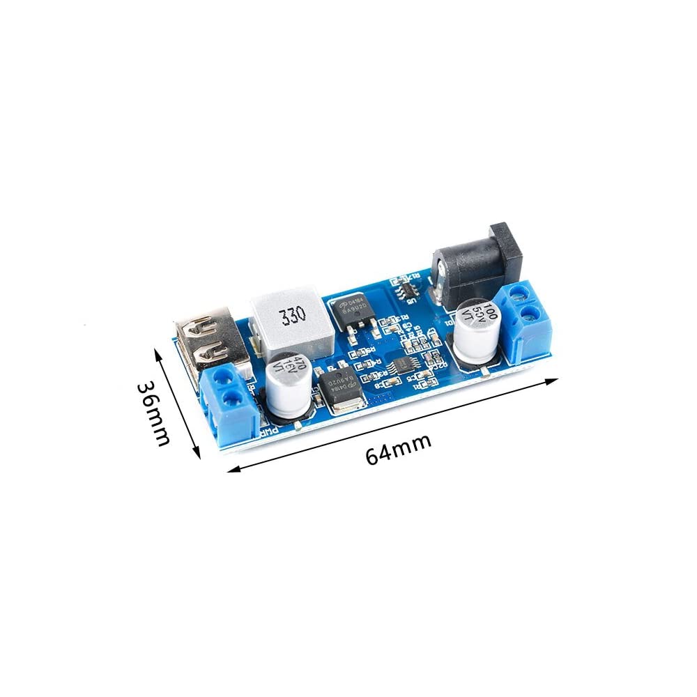 CentIoT - DC-DC XY-3606 36/24V/12V to 5V 5A Power Converter Buck Module - with USB Fast Charging
