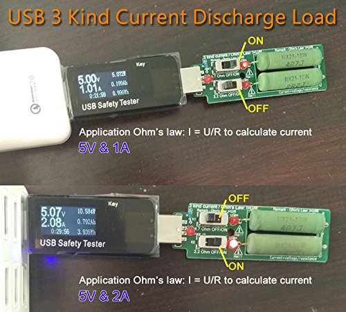 CentIoT - Battery DC Load Tester - USB Interface - Resistor Load - Adjustable 5V 1A 2A 3A