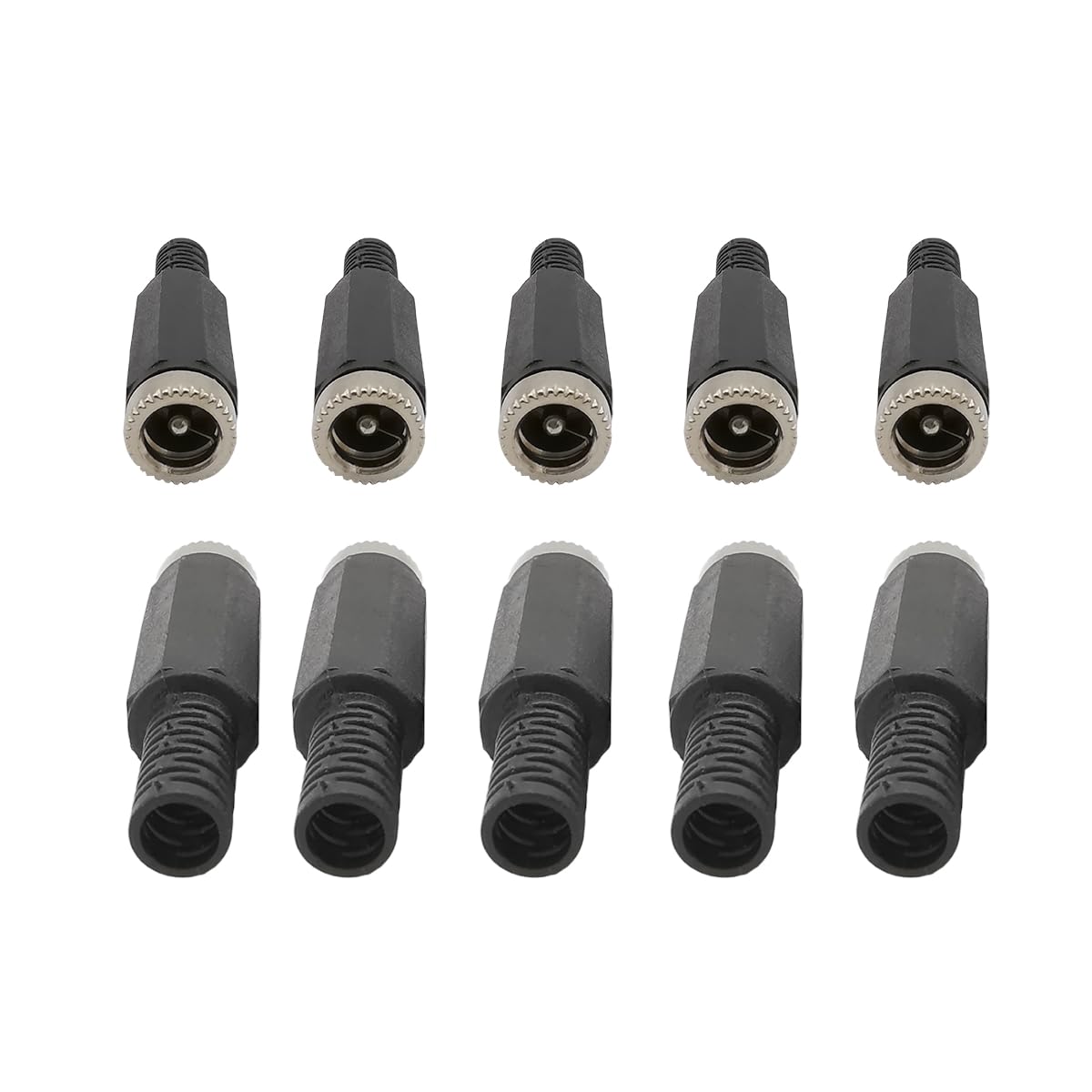 CentIoT - DC Power Supply Female Plug Pin - 5.5 x 2.5mm Cable mount - Male Jack Metal Socket with Plastic cover