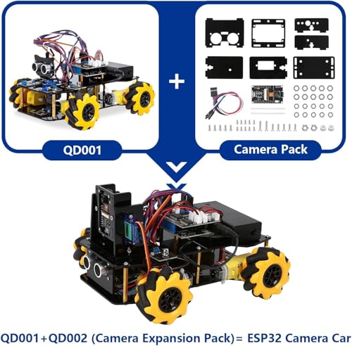 ACEBOTT Smart Car kit Compatible with Arduino IDE,Multi-Way Cruise & Obstacle Avoidance,IR App Control,Expandable Functions STEM Toys for Girls,Boys,Teens,Adults