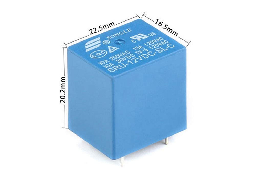 CentIoT - 5PCS DC Power Relay - SRD-SL-C DIP-5 Non Latching SPDT 10A (250VAC 30VDC) | Type PCB Mount