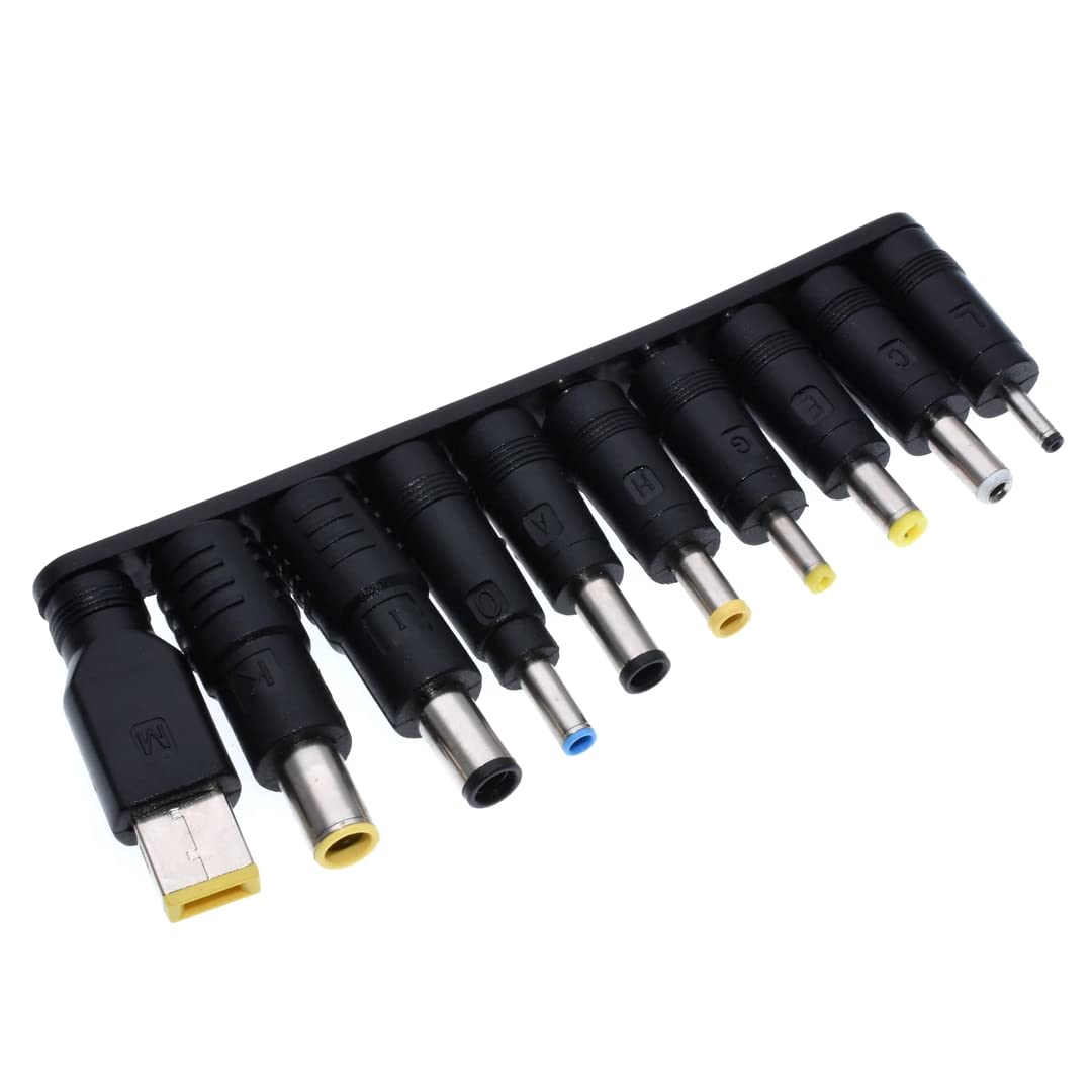 CentIoT - 10 in 1 DC 5.5X 2.1 MM Male DC Jack Socket Connector to 6.3 6.0 5.5 4.8 4.0 3.5mm 2.5 2.1 1.7 1.35mm Male Power Plug (10 in 1)