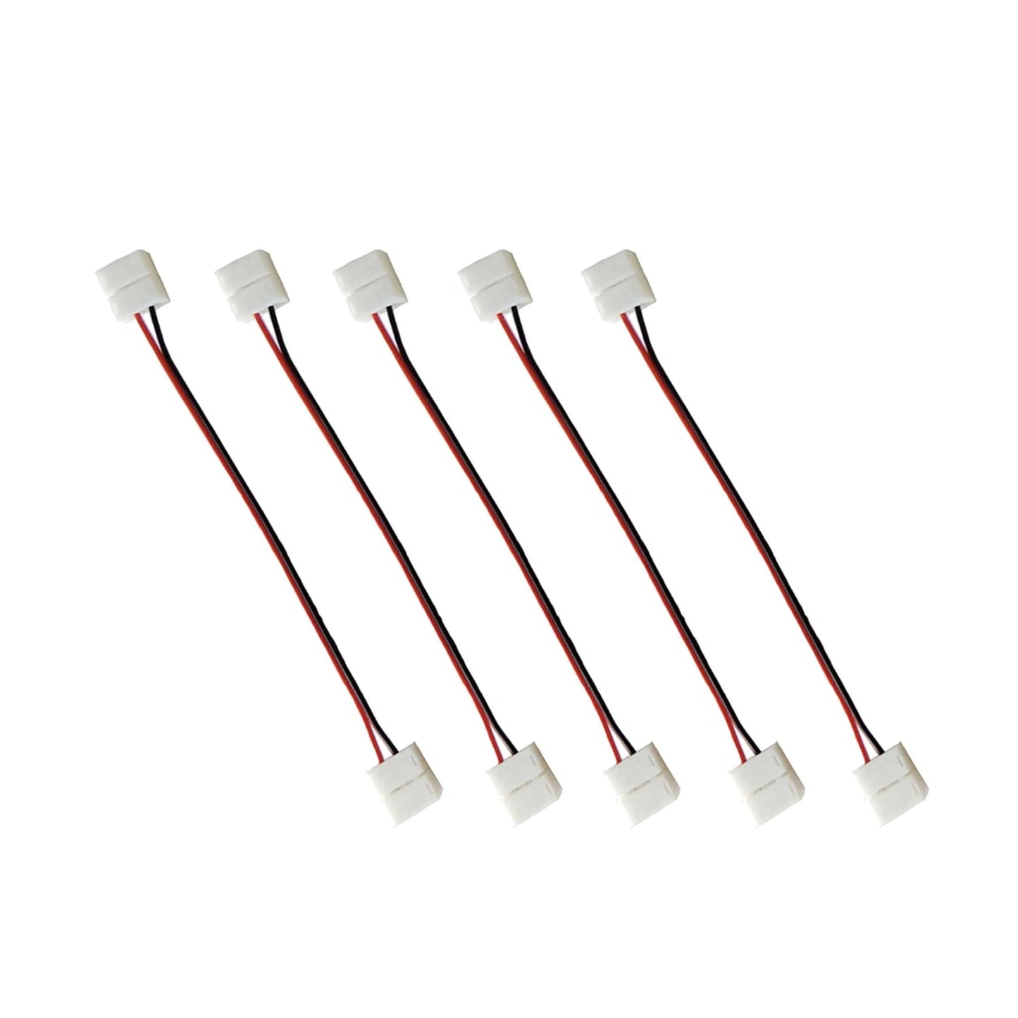 CentIoT - 5Pcs - 10mm 2pin led connector for single color led strip 5050 two connectors adapter easy connect no need soldering