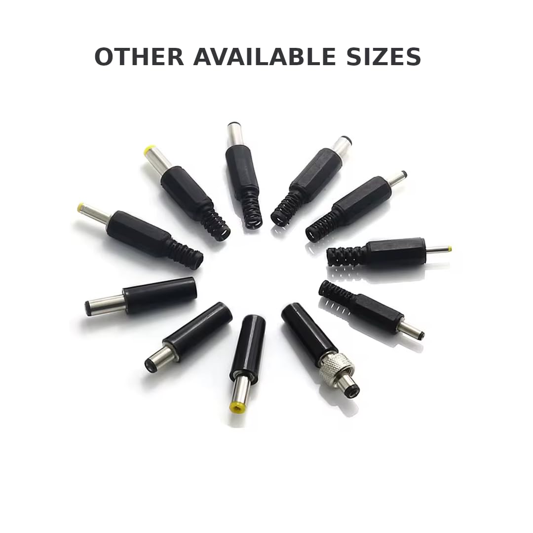 CentIoT - DC Power Plug Female - Cable Mount with plastic case (5.5 x 2.1mm, 9mm long pin - Pack of 10)