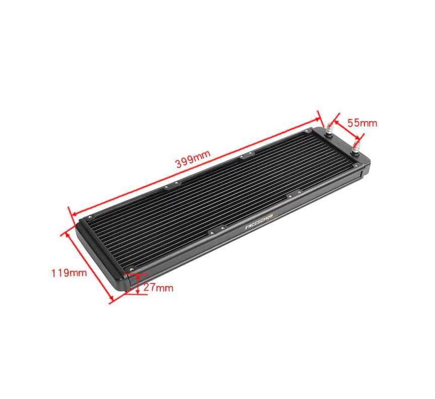 CentIoT - Radiator Water Cooler Tubes Heat Exchanger Aluminum Water Cooling CPU Heat Sink | For Gaming Computer and Peltier