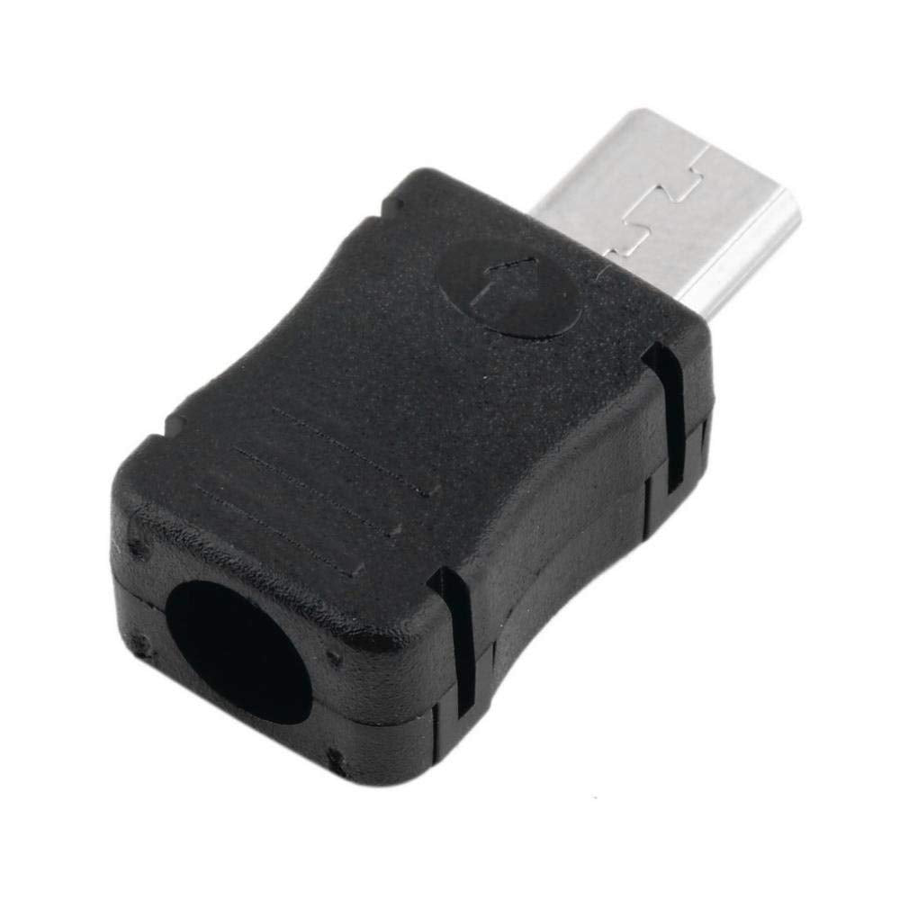 CentIoT® - USB 2.0 Type A B Male Female - 4 Pin 5 Pin Plug Socket Connector - with Black Plastic Cover - DIY Kit