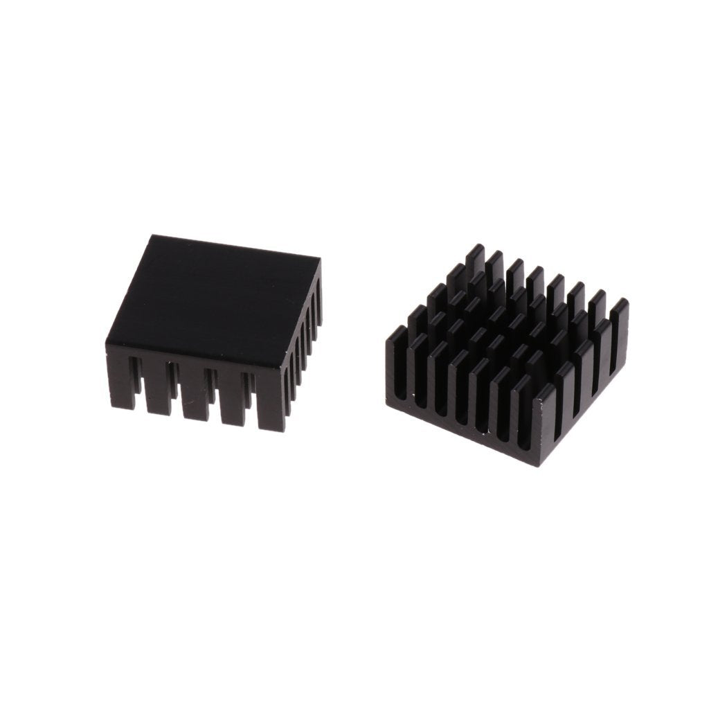 CentIoT - 20X20X10MM Aluminium Heatsink - Slotted Fins Anodised Black (Pack of 5)