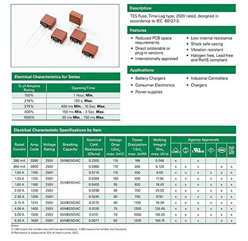 CentIoT - Square 8X8X4mm time lag slow Fuse - PCB mount DIP TR-5 392 Series