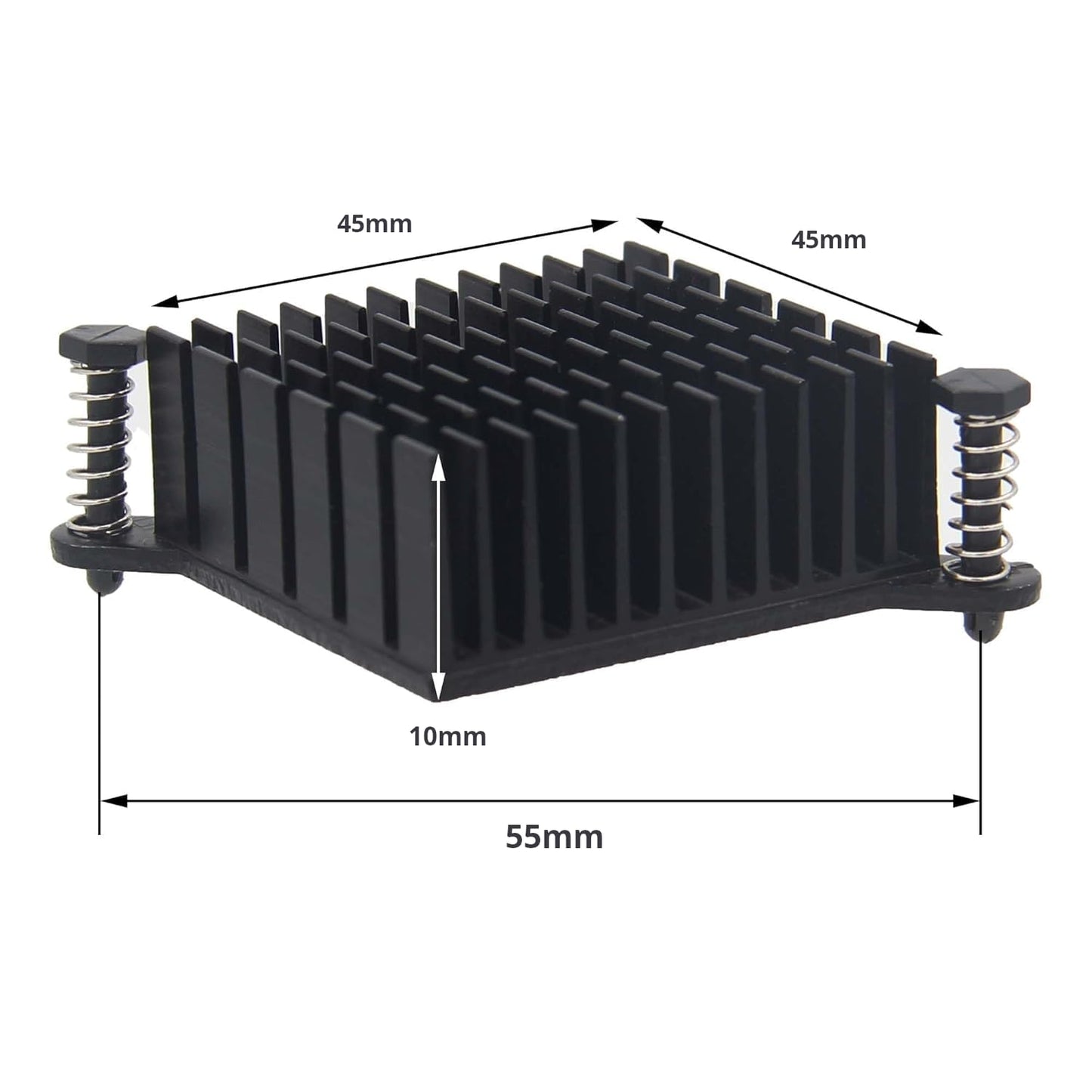 CentIoT - Northbridge Heat sink Aluminum Heatsink Cooler (45 X 45 X 10, Black)