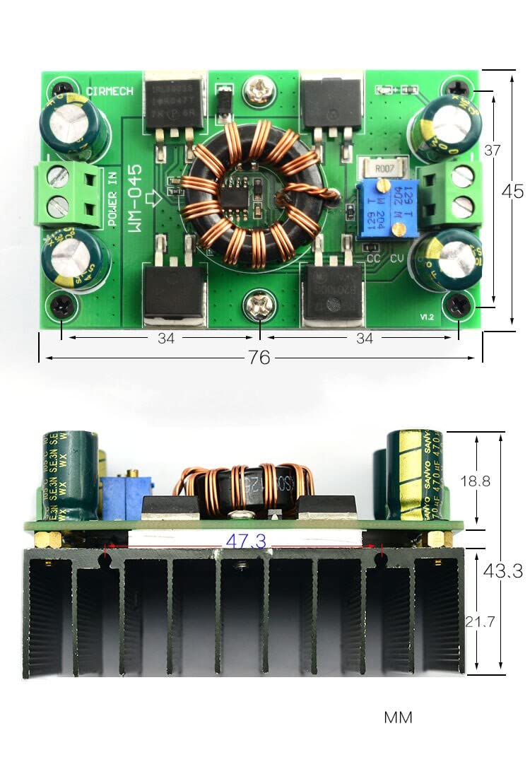 CentIoT - Solar charging module buck and boost Constant-voltage constant-current power module - 300W 10A 30V