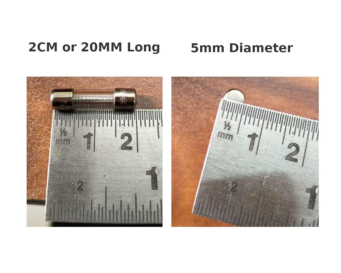 CentIoT - 5 x 20MM - Slow Blow Time delay Insurance - Glass Tube Fuse 250V - 2 PCS