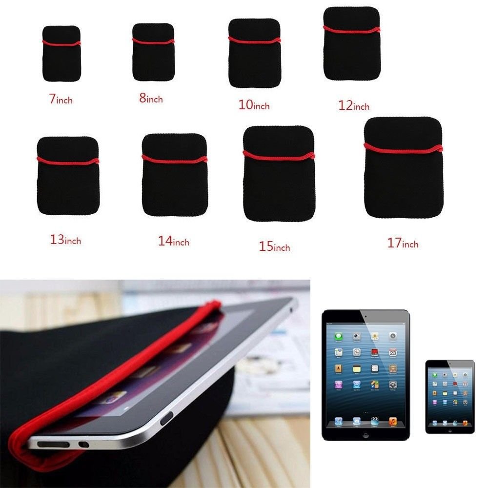 OrgyNX - Reversible Black & Red Durable Neoprene Notebook Laptop Case Sleeve Cover Fit