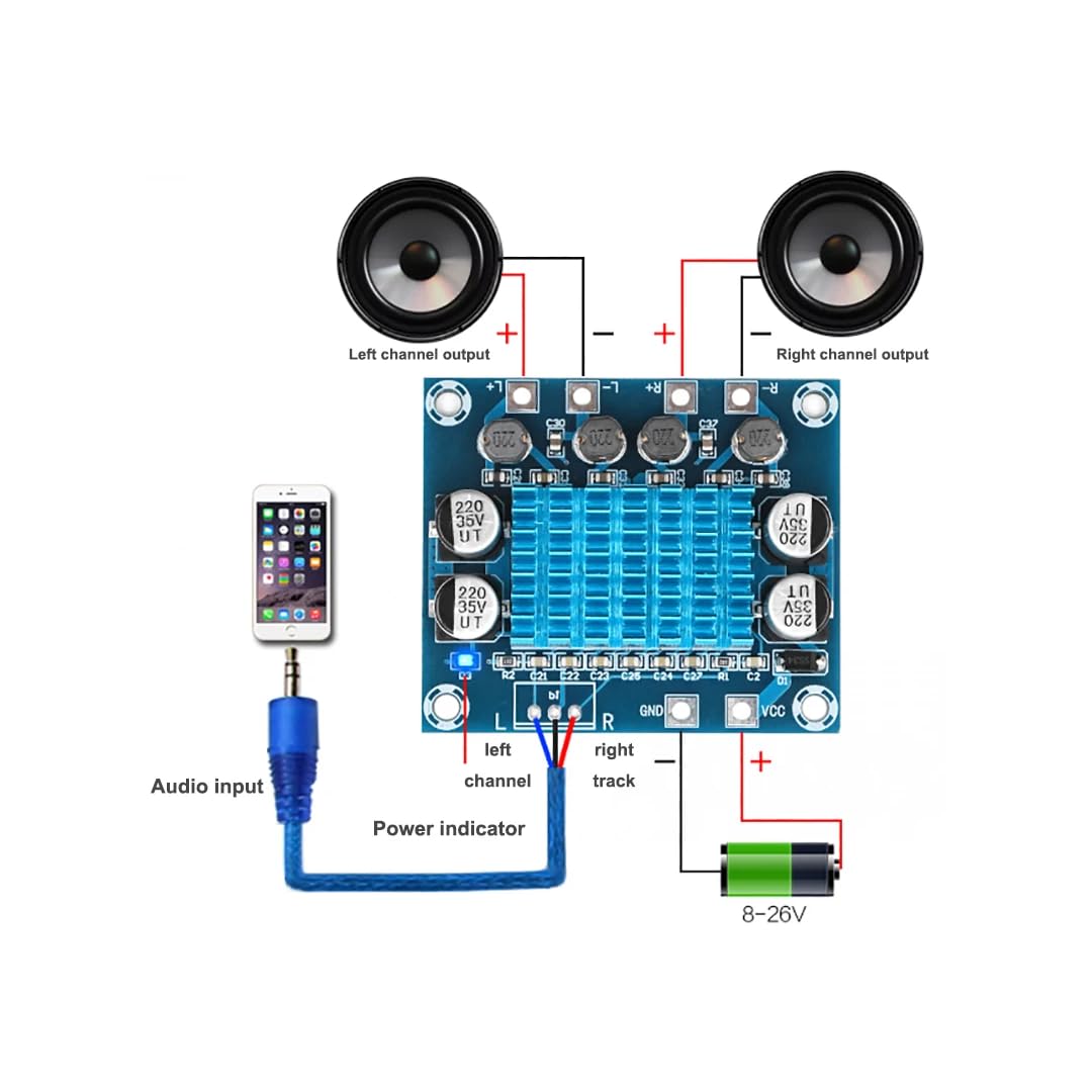 CentIoT - TPA3110 15W+15W - 2.0 Channel Class D Digital Stereo Audio Power Amplifier Board