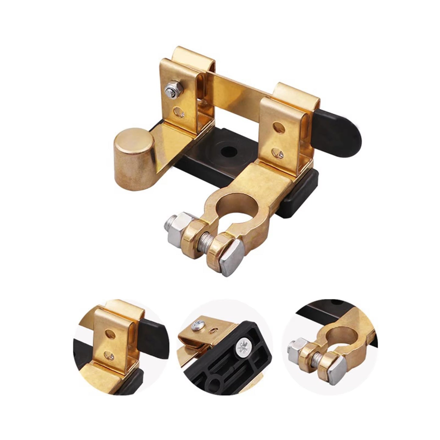 CentIoT - Battery Disconnect Cut Off Shut Off Kill Switch 12V 24V 1_Way- for Marine Car Boat RV ATV (Negative, Vertical, 15-17mm Top Post Dia), Yellow