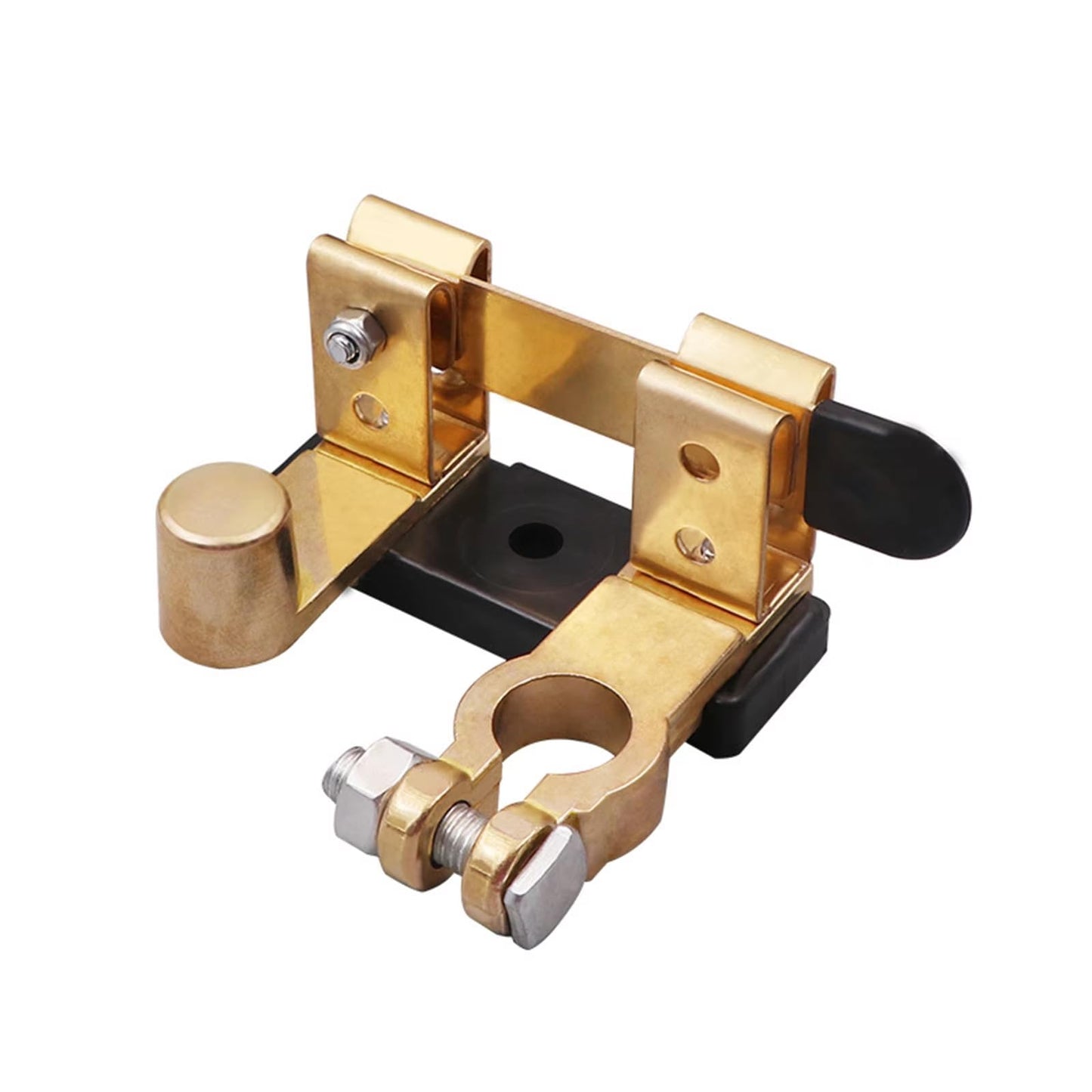 CentIoT - Battery Disconnect Cut Off Shut Off Kill Switch 12V 24V 1_Way- for Marine Car Boat RV ATV (Negative, Vertical, 15-17mm Top Post Dia), Yellow