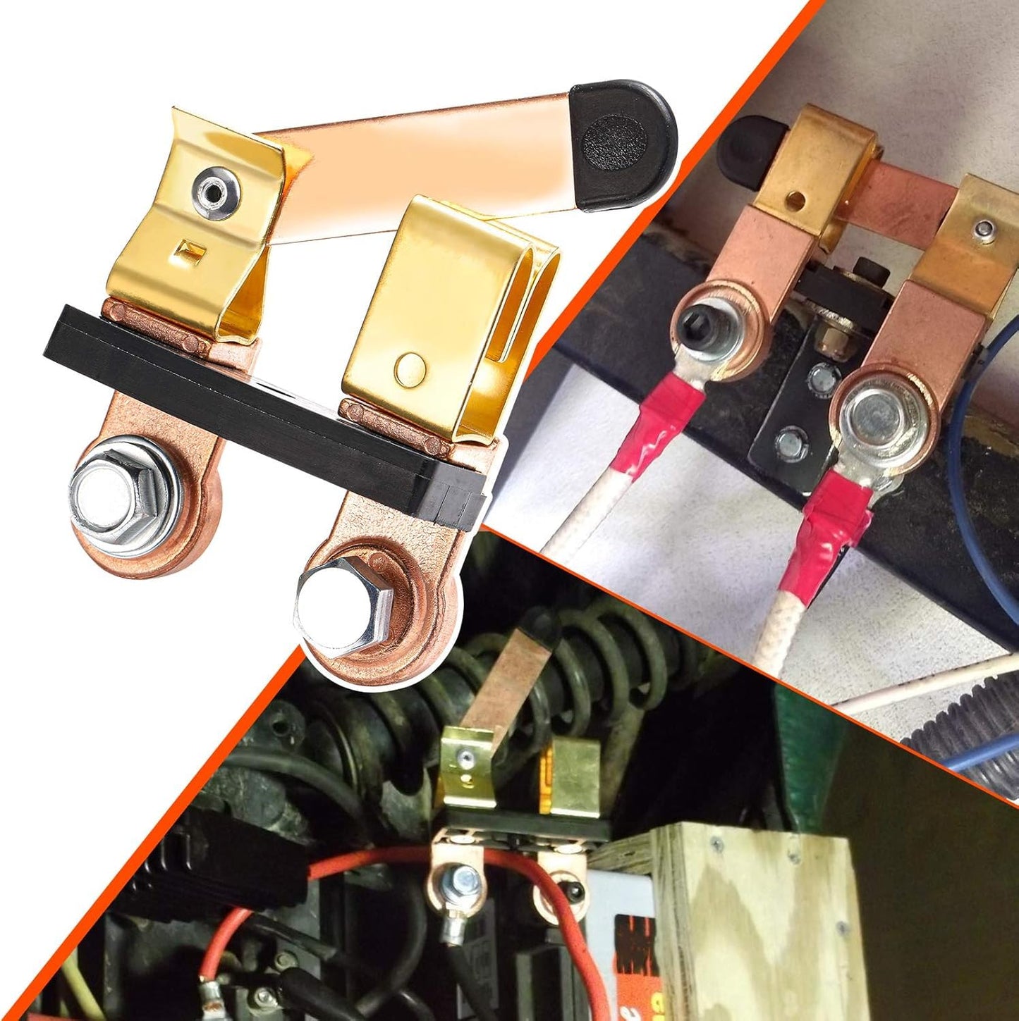 CentIoT - Battery Disconnect Cut Off Shut Off Switch 12V 24V - for Marine Car Boat RV ATV (Negative, Sidepost, 9mm Screw Hole)