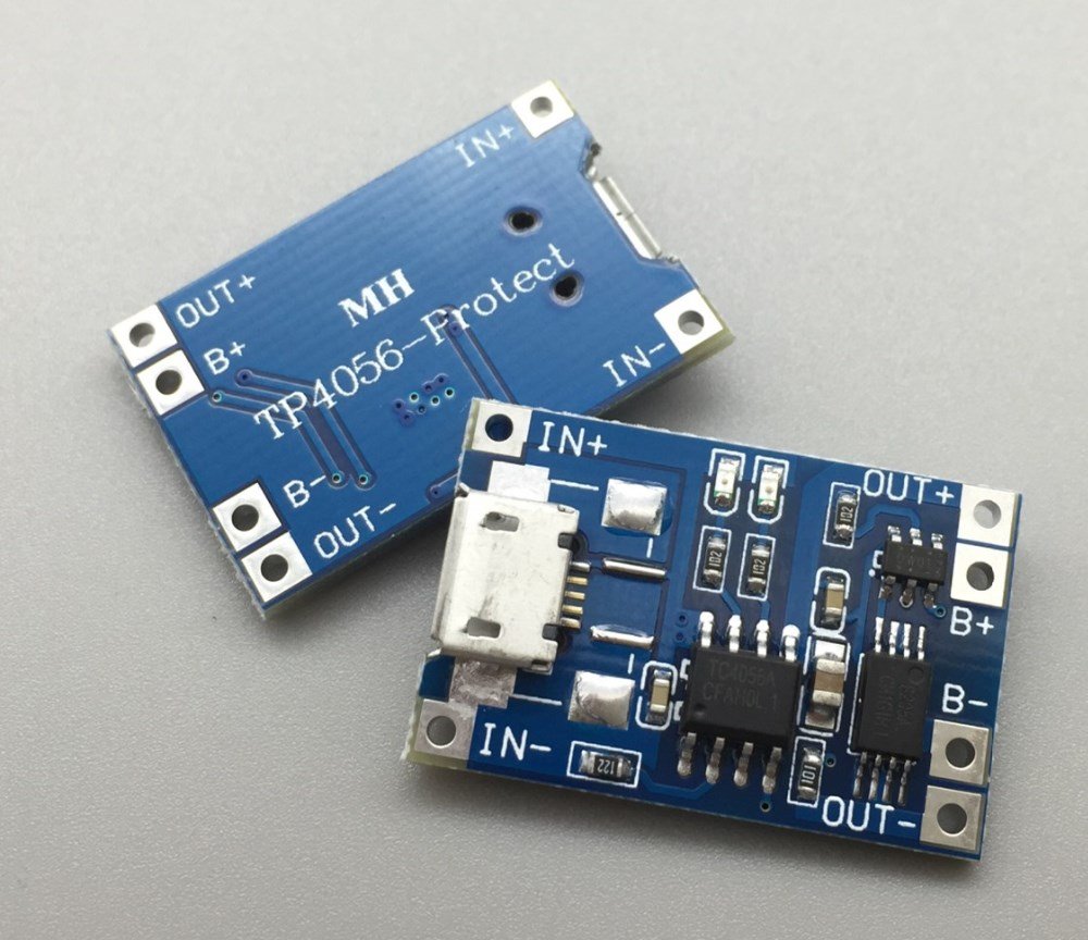 CentIoT - 2PCS TP4056 1.2A Li-ion Lithium Battery Charging Module Board Charger TP 4056 - Micro USB with Protection