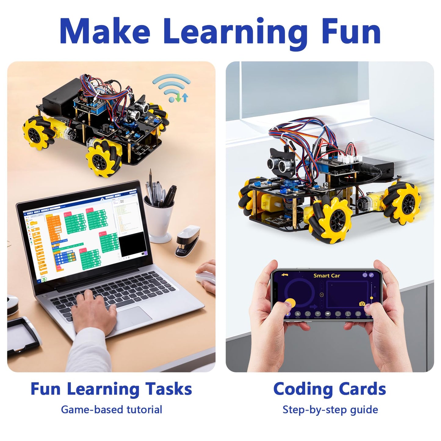 ACEBOTT Smart Car kit Functions STEM Coding for Ages 12-16,16+