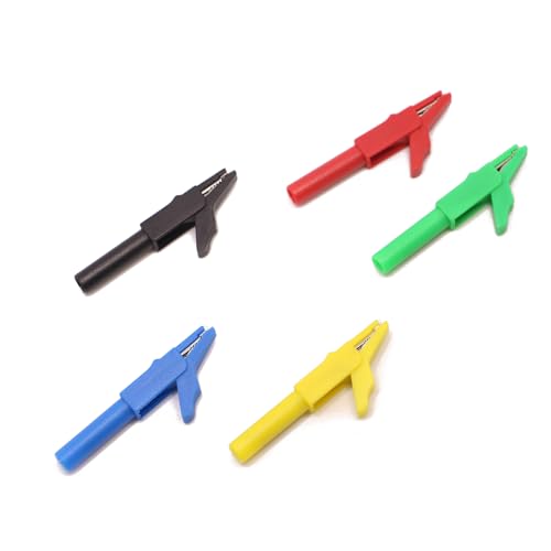 CentIoT - 5PCS 55mm multi color Alligator Crocodile clip - 300V 15A 12MM Jaw Opening 5 colors