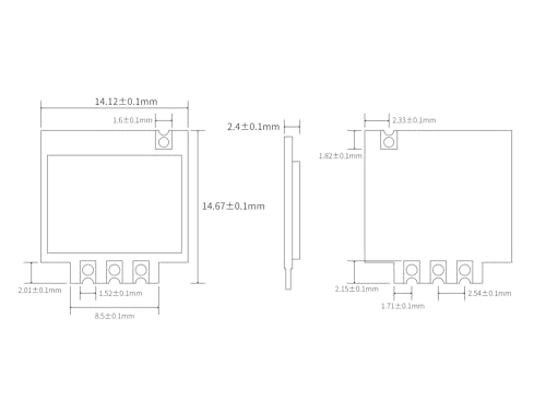 CentIoT - STX883Pro 433Mhz Ultra-thin Small-size Low-harmonic ASK RF Transmitter Module - CE-RED-FCC