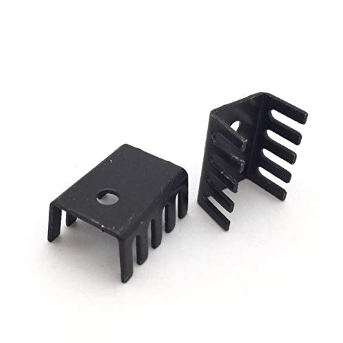 CentIoT - 5PCS TO-220 20*15*10MM Aluminium Heatsink - suitable for IGBT Transistors MOSFET Triod IC (Black Anodised Fins)