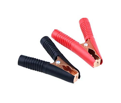 CentIoT - 100A 90mm Heavy Duty Fully Insulated Large Alligator Clip Plastic and Copper Metal - for Car Caravan Van Battery Test Lead jumper Clips (2PCS)