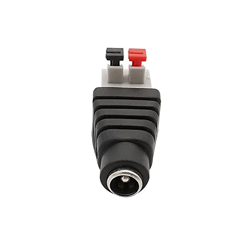 CentIoT - 1pcs DC Male +1 pcs DC Female Connector 2.1 * 5.5mm DC Power Jack Adapter Plug Connector for 3528/5050/5730 Single Color led Strip