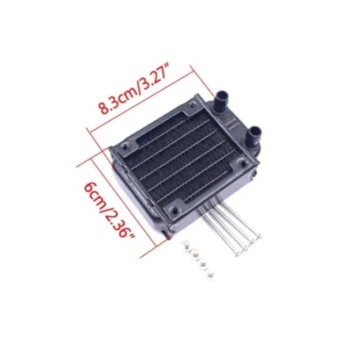 CentIoT - Radiator Water Cooler Tubes Heat Exchanger Aluminum Water Cooling CPU Heat Sink - For Gaming Computer and Peltier (60mm)