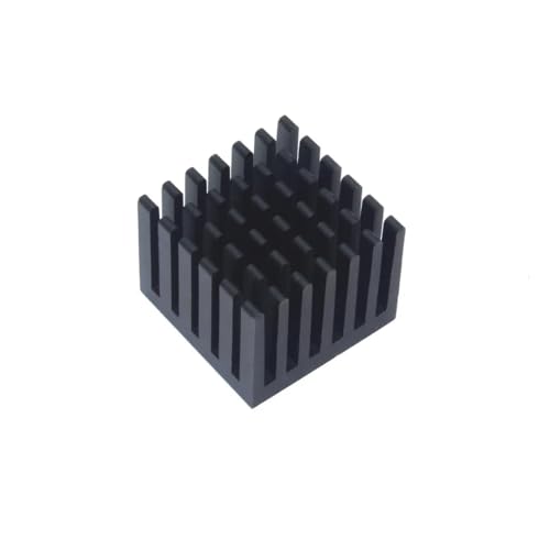 CentIoT - 25X25X20MM Aluminium Heatsink - Slotted Fins Anodised Black with Thermal Sticker (Pack of 5)