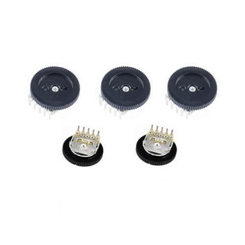 CentIoT - Gear Potentiometer Single Pot Dial Volume Switch 16 x 1mm 5Pin - Pack of 5