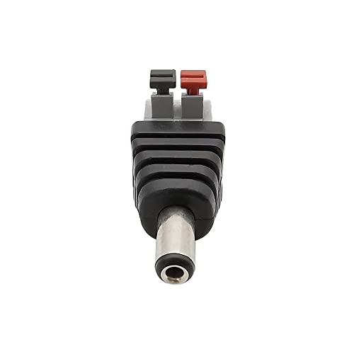 CentIoT - 1pcs DC Male +1 pcs DC Female Connector 2.1 * 5.5mm DC Power Jack Adapter Plug Connector for 3528/5050/5730 Single Color led Strip