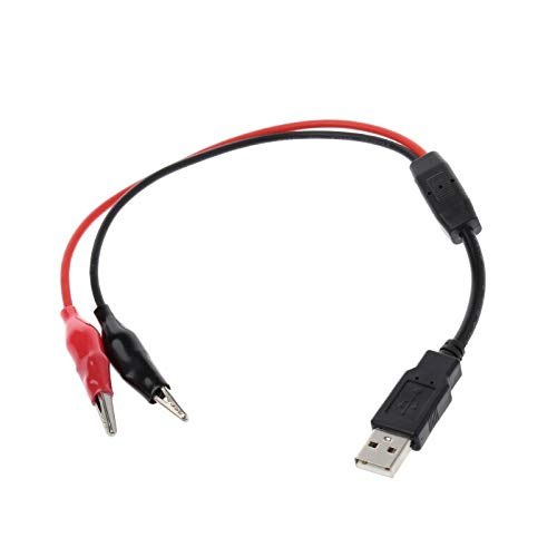 CentIoT - USB Type A Male to Allicator crocodile clips wire - for DC voltage tester Detector DC Voltage meter ammeter capacity power meter