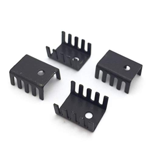 CentIoT - 5PCS TO-220 20*15*10MM Aluminium Heatsink - suitable for IGBT Transistors MOSFET Triod IC (Black Anodised Fins)