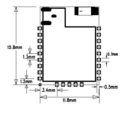 CentIoT - CC2640R2F CC2640-S1 Wireless Bluetooth Module Small Volume Low Power Bluetooth 5.0 CC2640R2F-S1 Ceramic Antenna