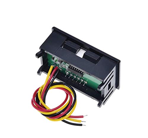 CentIoT - DC 0-30V 0.56 inch 3 wire Panel Voltmeter Tester with Shell (Green)