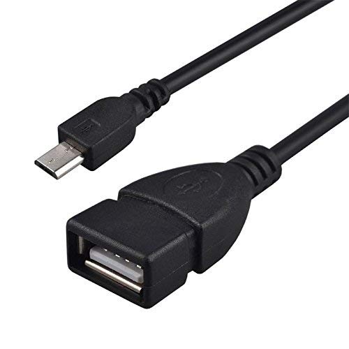 CentIoT - USB 2.0 A Female to Type B Male 5 Pin Adapter Cable Black 14cm OTG Host Adapter Cable Extension (Type B Micro -to- Type A Female)