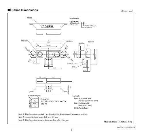 CentIoT - GP2Y0A21YK0F GP2Y0A02YK0F Infrared Proximity Sensor IR Analog Distance Sensor VE713 Infrared distance sensor